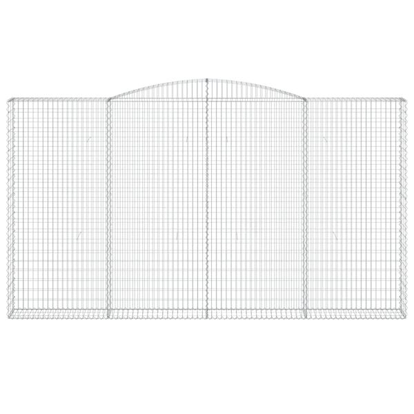 vidaXL Cesti Gabbioni ad Arco 10 pz 400x30x220/240 cm Ferro Zincato