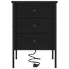 vidaXL Armadio da Notte Rovere Nero 42 x 41 x 61 cm Legno multistrato