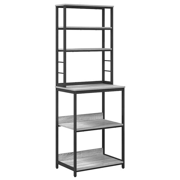 vidaXL Mensola da cucina Grigio Sonoma 60 x 40 x 168 cm