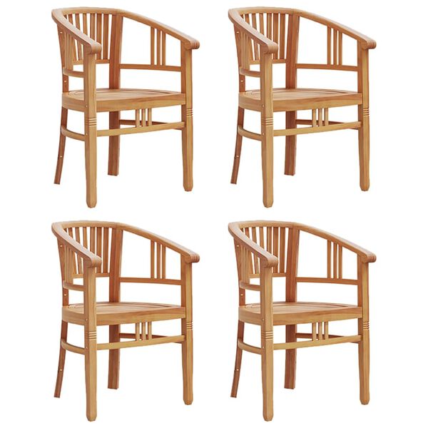 vidaXL Set da Pranzo per Giardino 5 pz in Legno Massello di Teak