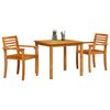vidaXL Set da Pranzo per Giardino 3 pcs Marrone