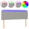 vidaXL Testiera a LED Grigio Chiaro 144x5x78/88 cm in Tessuto