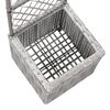 vidaXL Letto Rialzato a Traliccio 1 Vaso 30x30x107cm Polyrattan Grigio
