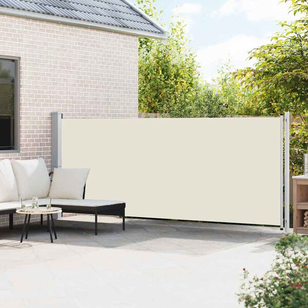 vidaXL Tenda Laterale Retrattile per Patio 600x160 cm Crema