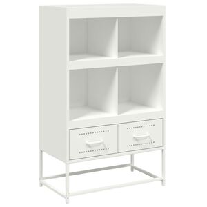 vidaXL Credenza Bianca 68x39x111,5 cm Acciaio