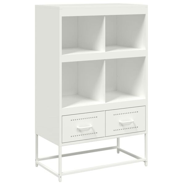 vidaXL Credenza Bianca 68x39x111,5 cm Acciaio
