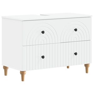 vidaXL Armadio per Lavabo da Bagno ALKMAAR Bianco 82 x 41 x 59 cm