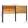 vidaXL Testiera 180 cm in Legno Massello di Acacia e Ferro
