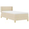 vidaXL Letto a molle con materasso Crema 200 x 90 cm Poliestere