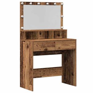 vidaXL Tavolo da Trucco con cassetto Legno vecchio 80 x 41 x 134,5 cm