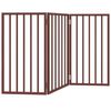 vidaXL Cancello Cani Pieghevole 3 Pannelli Marrone 150cm Legno Pioppo