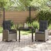 vidaXL Set da Pranzo per Giardino con cuscino 3 pcs Grigio polyrattan
