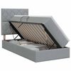 vidaXL Letto con contenitore e materasso Grigio Chiaro 100 x 200 cm