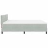 vidaXL Letto a molle con materasso Grigio chiaro 180 x 200 cm Velluto