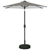 vidaXL Parasol da giardino con luci LED e base 230 x 230 cm Poliestere