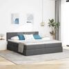 vidaXL Letto con Contenitore Grigio scuro 180 x 200 cm Pelle Sintetica