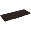 vidaXL Piano Bagno Marrone Scuro 100x40x2cm Legno Massello Trattato