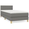 vidaXL Giroletto a Molle con Materasso Grigio Scuro 90x190 cm Tessuto
