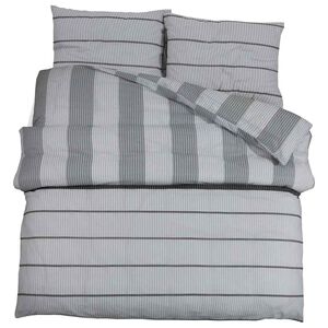 vidaXL Set Copripiumino Grigio Chiaro 140x200 cm in Cotone