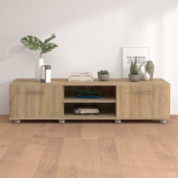 vidaXL Mobile Porta TV Rovere Sonoma 140x40x35 cm Legno Multistrato