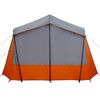 vidaXL Tenda Campeggio Cabina 5 Persone Grigio Arancione Impermeabile