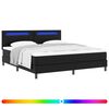 vidaXL Letto a molle con strisce LED Nero 180 x 200 cm Pelle sintetica