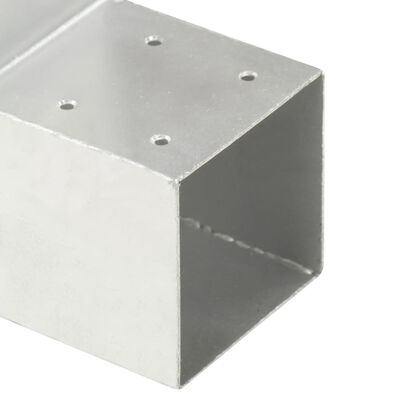 vidaXL Connettore per Pali a Forma di L in Metallo Zincato 101x101 mm