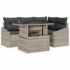 vidaXL Set Divano da Giardino 5 pz Grigio chiaro polyrattan