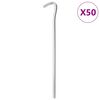 vidaXL Picchetti per Tenda 50 pz 23 cm &Oslash;7 mm in Acciaio Zincato