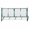 vidaXL Cancello per Recinzione in Acciaio 300x125 cm Verde
