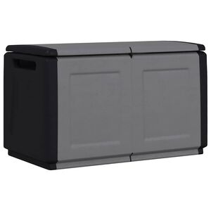 vidaXL Contenitore da Giardino 96x53x57 230 L Grigio Scuro e Nero