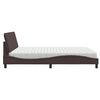 vidaXL Letto con Materasso Hanko Marrone Scuro 180x200cm Tessuto