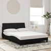 vidaXL Letto con Materasso Hanko Nero 140x190 cm in Velluto