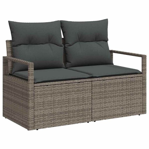 vidaXL Set di divani 6 pcs Grigio polyrattan