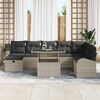 vidaXL Set Divano da Giardino 9 pcs Grigio chiaro Poly Rattan