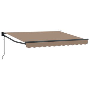 vidaXL Tenda retrattile Tortora 3,5 x 2 m Poliestere e Metallo