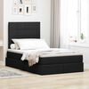vidaXL Letto con contenitore e LED Nero 120 x 190 cm Poliestere