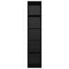 vidaXL Libreria Nero Lucido 40x30x189 cm in Legno Multistrato