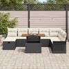 vidaXL Set Divano da Giardino 9 pcs Nero polyrattan