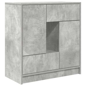 vidaXL Credenza con Cassetti e Ante Grigio Cemento 70,5x34x74,5 cm