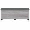 vidaXL Panca Portaoggetti Grigio Sonoma 102x42x45 cm Legno Multistrato