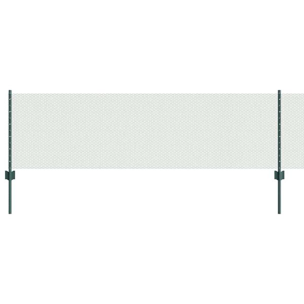 vidaXL Recinzione con Posto Verde 0,6 x 10 m Acciaio e PVC