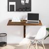 vidaXL Tavolino Parete Pieghevole Rovere Fumo 100x60x56 cm Multistrato
