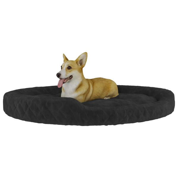 vidaXL Lettino per Cani Nero 110x90x23 cm in Peluche