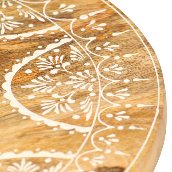 vidaXL Sgabello Dipinto a Mano 38x38x35 cm in Legno Massello di Mango