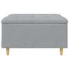 vidaXL Pouf contenitore Grigio chiaro 80 x 80 x 45 cm Tessuto