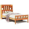 vidaXL Letto Libreria senza Materasso Marrone Cera 75x190 cm in Pino