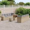 vidaXL Set Divano da Giardino 11 pcs Beige e Grigio Chiaro polyrattan