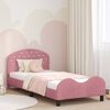 vidaXL Struttura letto bambini con testata Rosa 90 x 200 cm Velluto