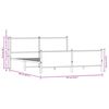 vidaXL Giroletto senza Materaso in Metallo Rovere Sonoma 180x200 cm